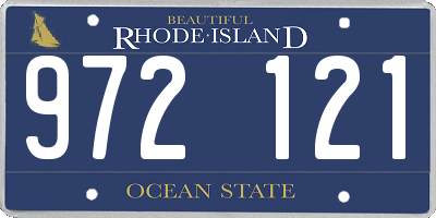 RI license plate 972121