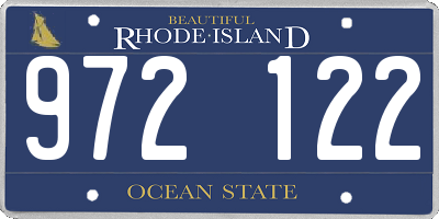 RI license plate 972122