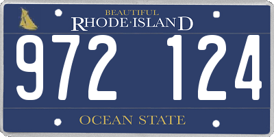 RI license plate 972124