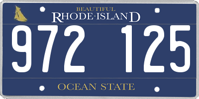 RI license plate 972125