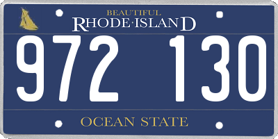 RI license plate 972130