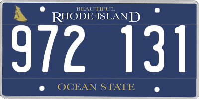 RI license plate 972131