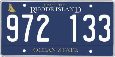 RI license plate 972133