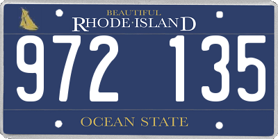 RI license plate 972135