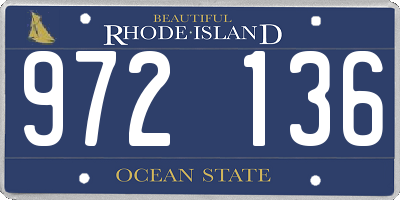 RI license plate 972136