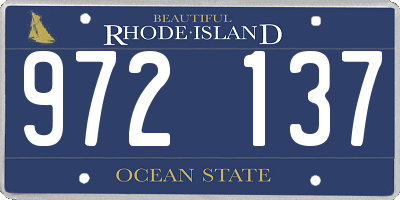 RI license plate 972137