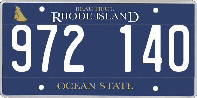 RI license plate 972140