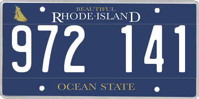 RI license plate 972141