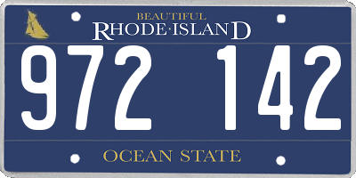 RI license plate 972142