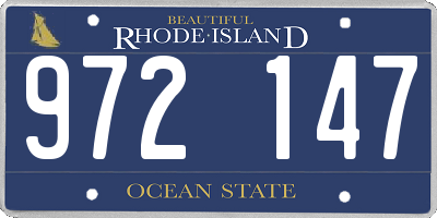 RI license plate 972147