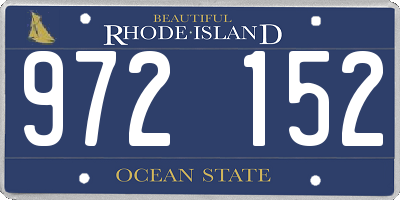 RI license plate 972152