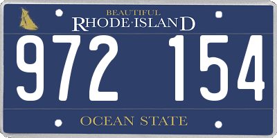 RI license plate 972154