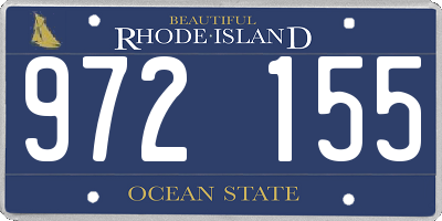 RI license plate 972155