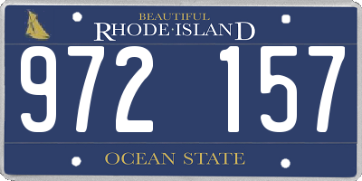 RI license plate 972157