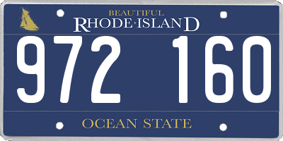 RI license plate 972160