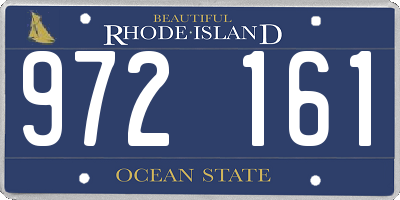 RI license plate 972161