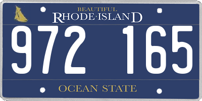 RI license plate 972165
