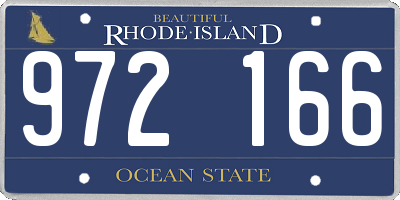 RI license plate 972166