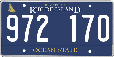 RI license plate 972170