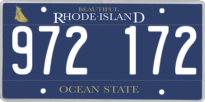 RI license plate 972172