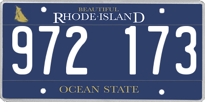 RI license plate 972173