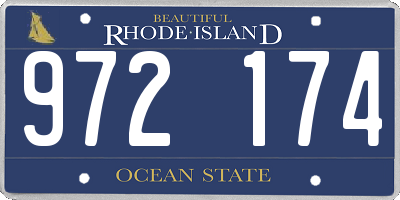 RI license plate 972174