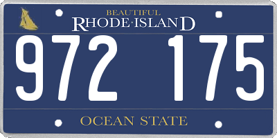 RI license plate 972175