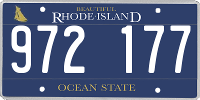 RI license plate 972177