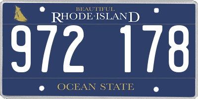 RI license plate 972178