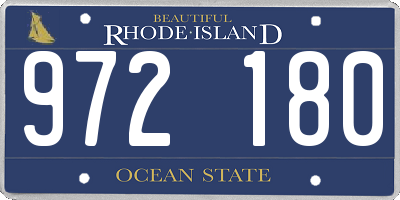 RI license plate 972180