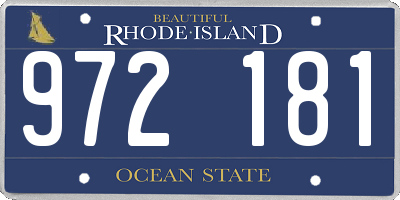 RI license plate 972181