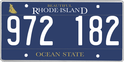 RI license plate 972182