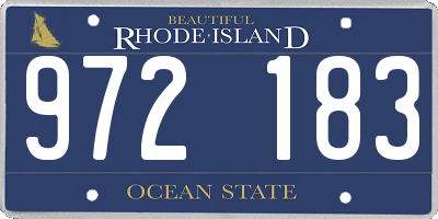 RI license plate 972183