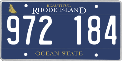 RI license plate 972184