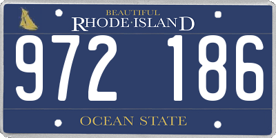 RI license plate 972186