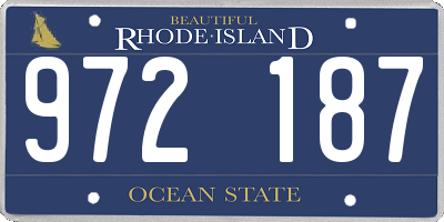 RI license plate 972187