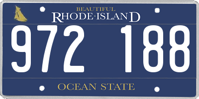 RI license plate 972188