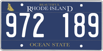 RI license plate 972189