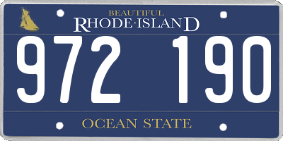 RI license plate 972190