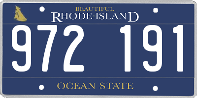 RI license plate 972191