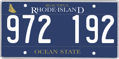 RI license plate 972192