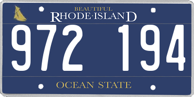 RI license plate 972194