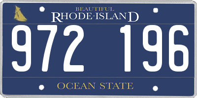 RI license plate 972196