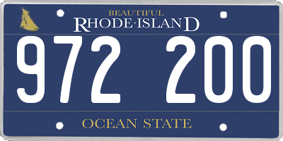 RI license plate 972200