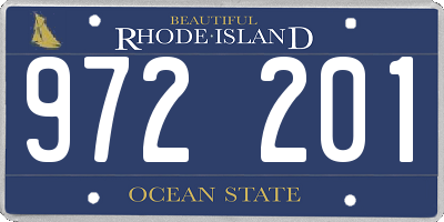 RI license plate 972201