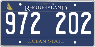 RI license plate 972202