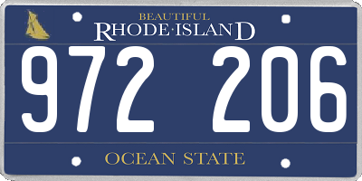 RI license plate 972206