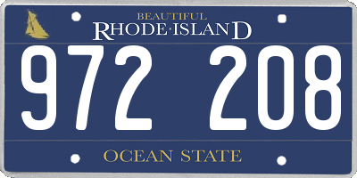 RI license plate 972208