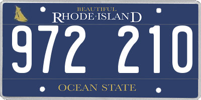 RI license plate 972210