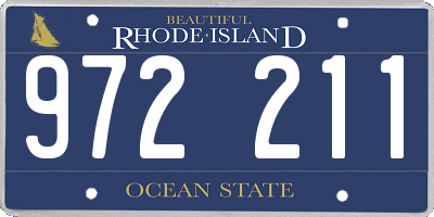 RI license plate 972211